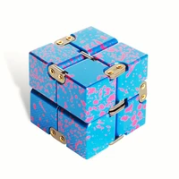 creative metal infinity cube portable aluminium alloy infinite flip stress relief cube for children adult stress relief toy gift