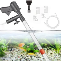 aquarium gravel cleaner with air pressing button long nozzle fish tank cleaner for sand washing aquarium water changer