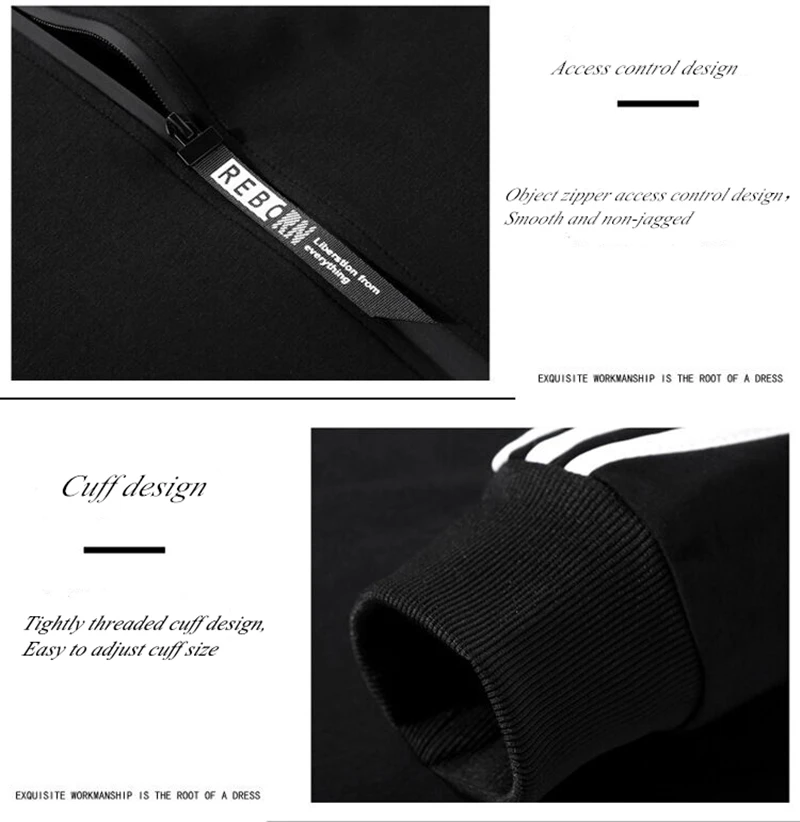 

2020 Spring and Autumn Mens Two-piece Striped Sportswear Men's Full-sleeved Top with Hood + Outdoor Sports Pants Track Suit Suit