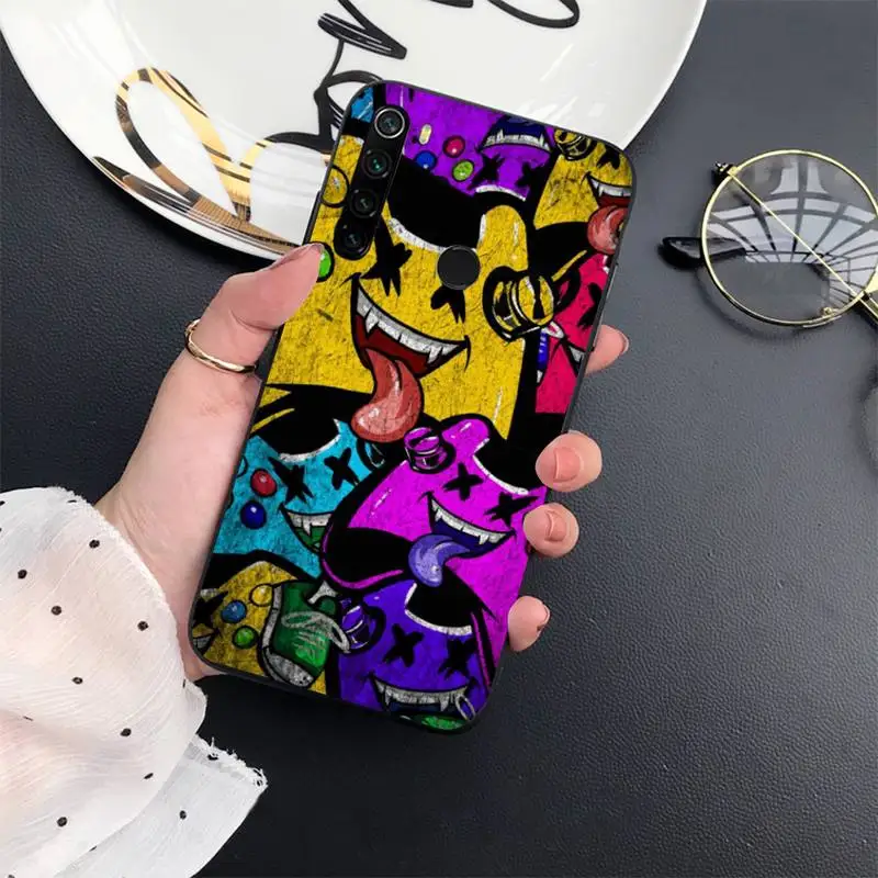 

art Inkjet graffiti blocks creative evil Phone Case For Xiaomi Redmi 7 8 9t a3Pro 9se k20 mi8 max3 lite 9 note 9s 10 pro