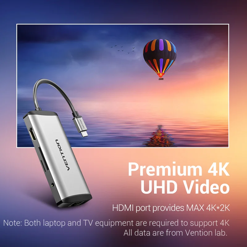Vention USB C концентратор типа к HDMI 3 0 thunderbolt RJ45 адаптер для MacBook Samsung S8/S9 Huawei P30 Pro usb-c |