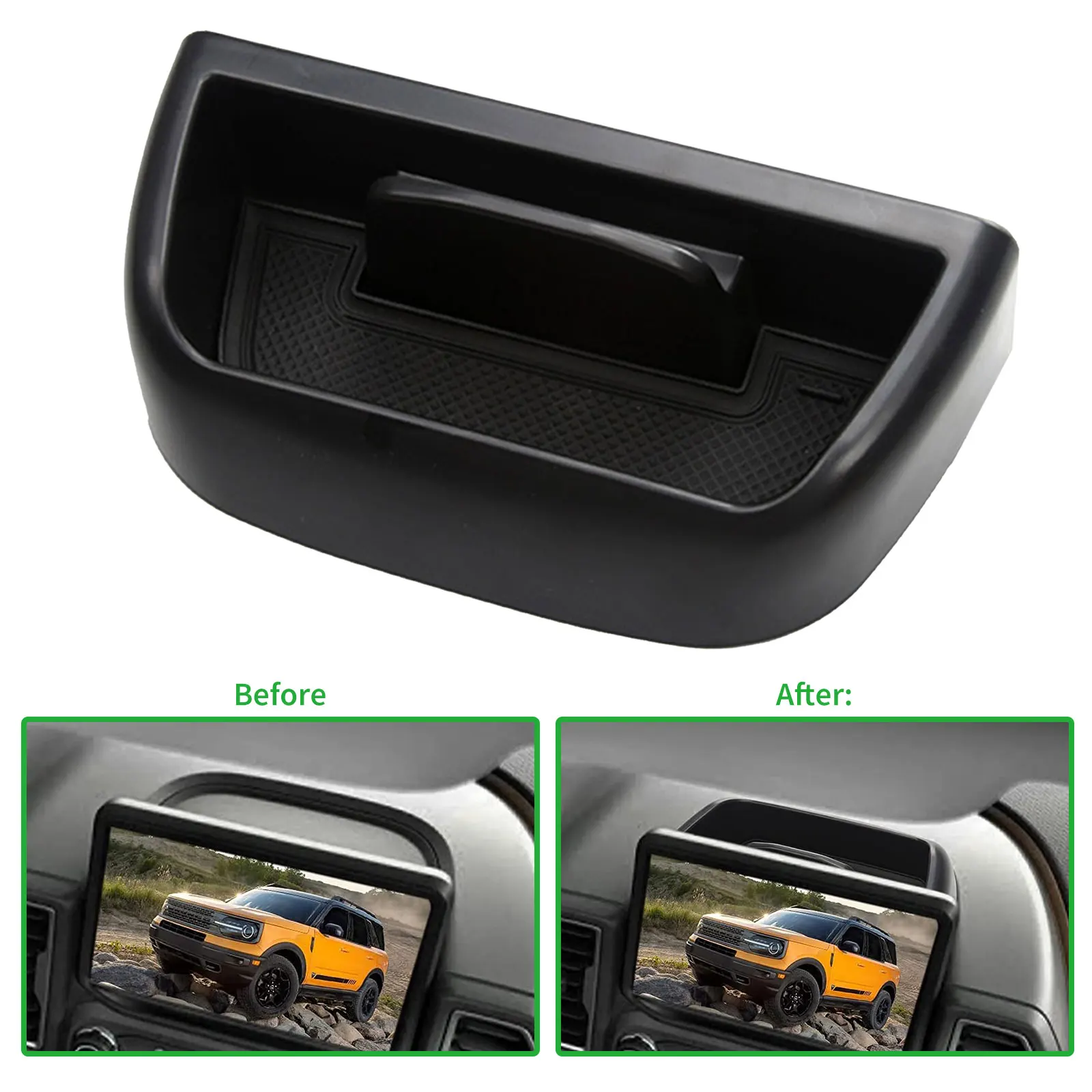 

Dashboard Storage Automotive Car Interior Dashboard Storage Tray Non-Slip Container for Bronco Sport 2021