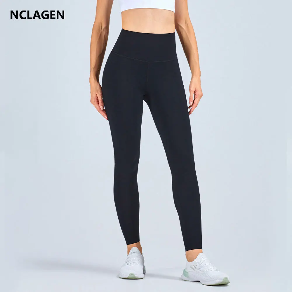 

NCLAGEN Leggings Sport Women Naked-feel High Waist Squat Proof Fitness Yoga Pants Elastic Activewear GYM Tights Workout Bottoms
