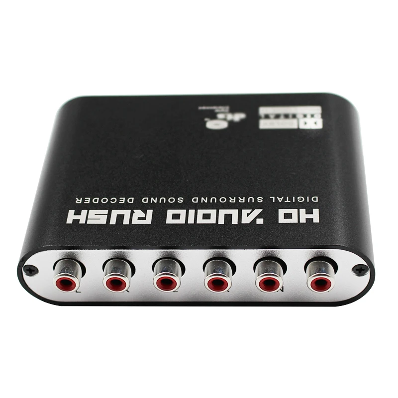 Цифровой AC3 оптический стерео объемный аналоговый HD 5,1 аудио декодер 2 SPDIF порта HD аудио пик для HD плееров/DVD/XBOX360