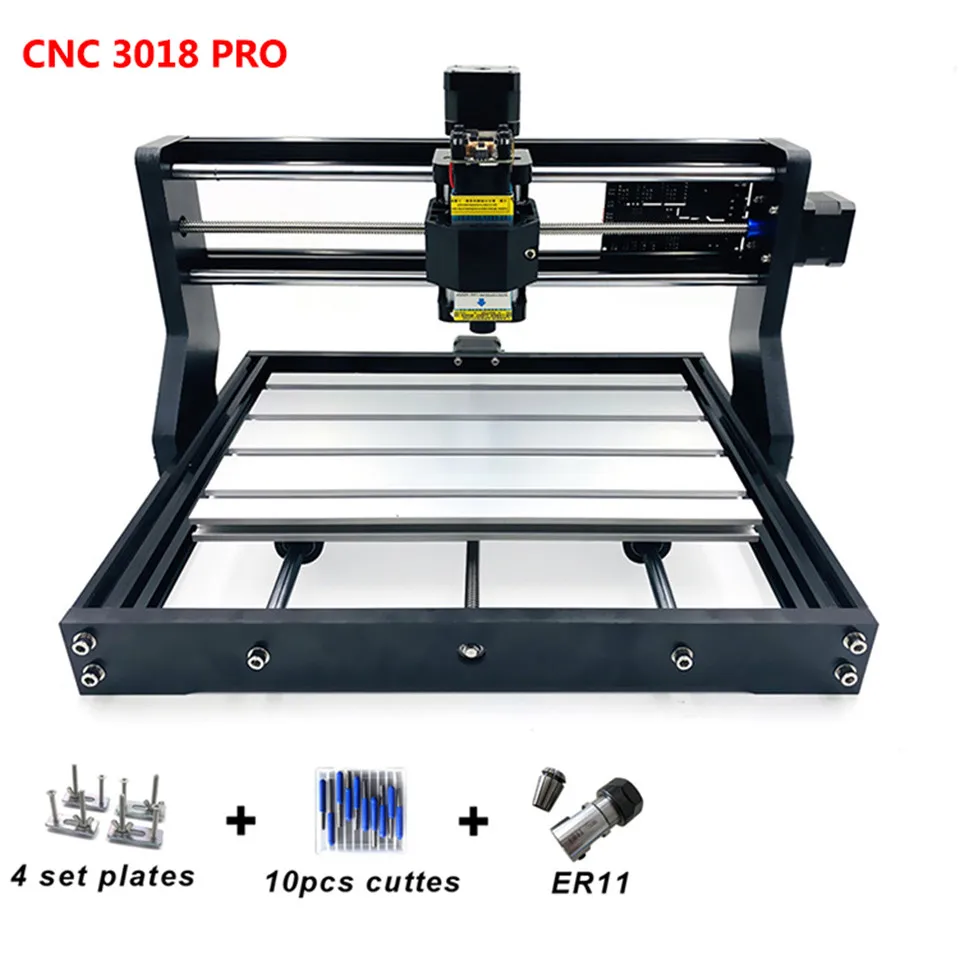 CNC 3018 PRO лазерный гравированное дерево фрезерный станок с ЧПУ GRBL ER11 Хобби DIY гравировальный станок для дерева PCB ПВХ Мини CNC3018 гравер - Цвет: Standard