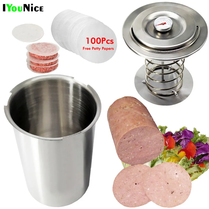 Кухня Пособия по кулинарии инструменты Нержавеющая сталь Ham Пресс чайник