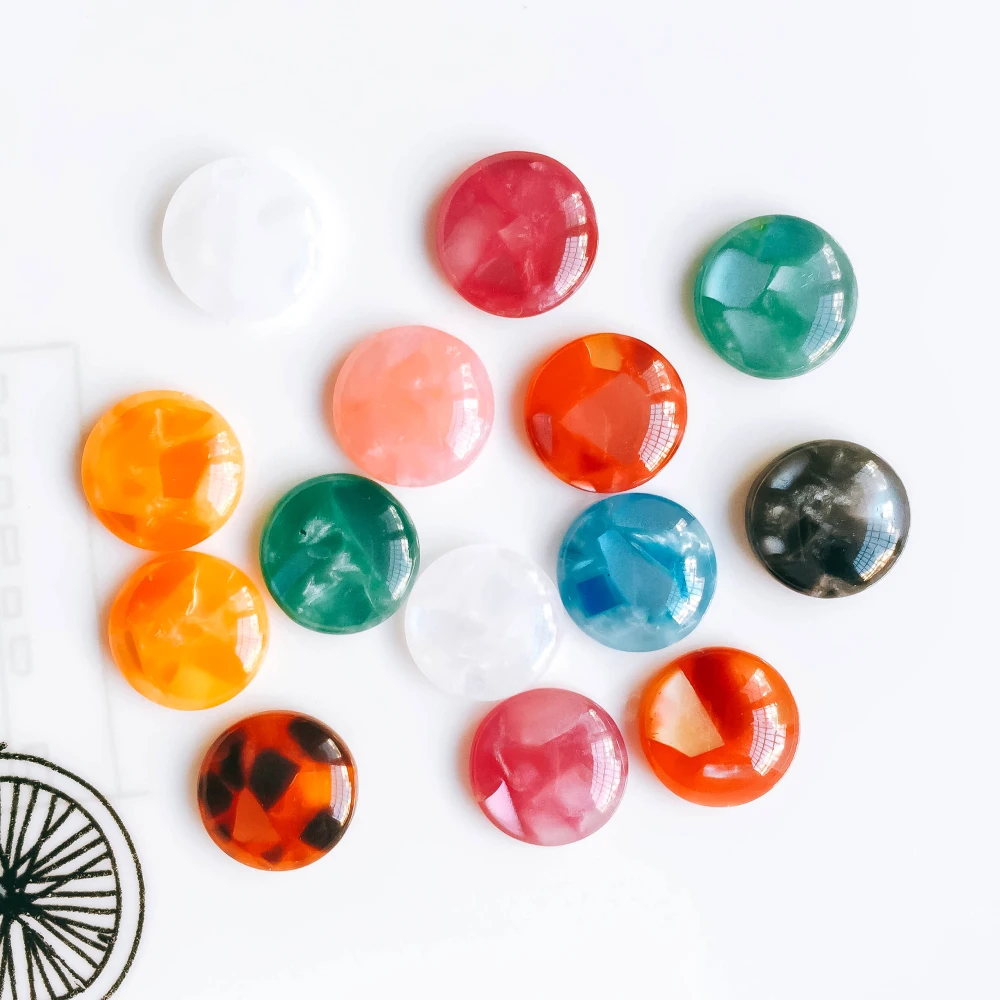 Круглые стеклянные кабошоны из полимера подходят для сережек подвесных основы