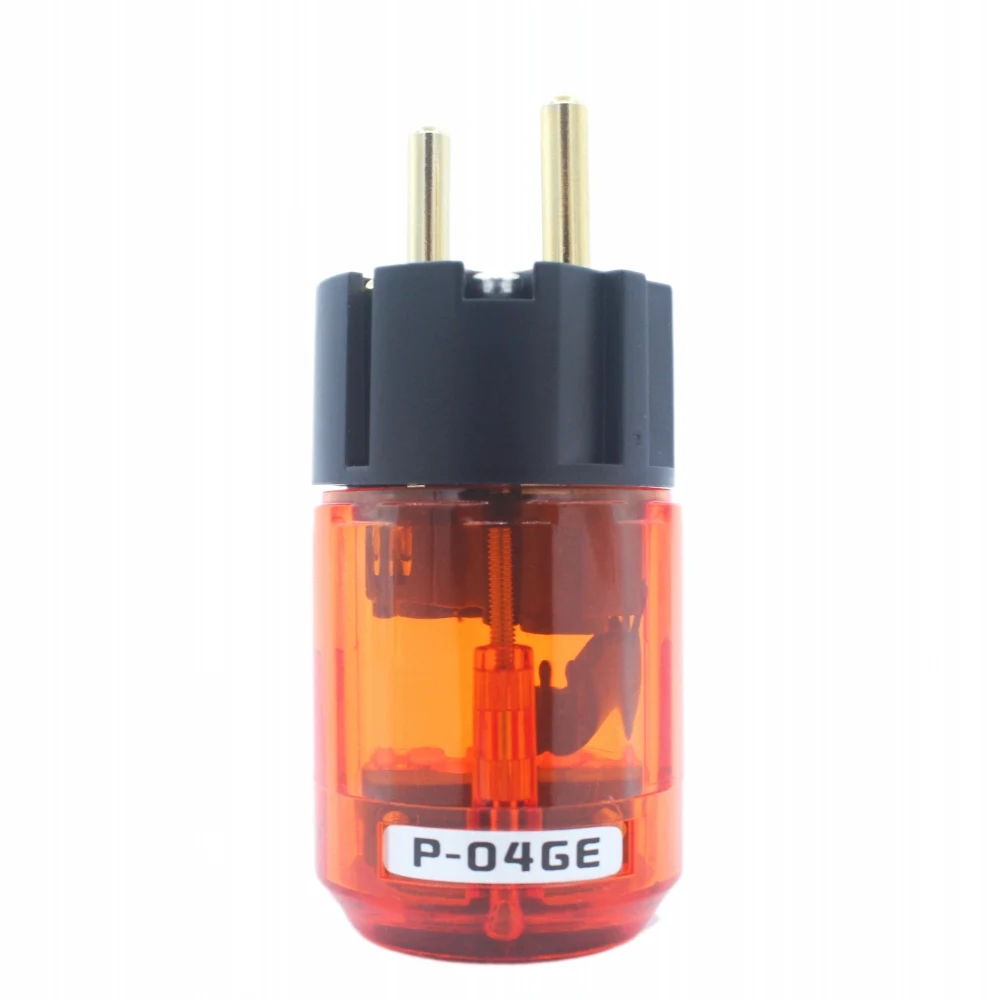 Hi-Fi P-046E 24K позолоченный штекер европейского стандарта IEC Hi-End audio | Электроника