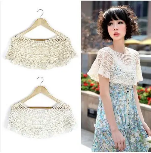 2020 Новая модная летняя женская белая вязаная накидка s кружевная Болеро