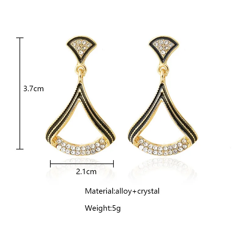 

Bacolod Crystal Gold Color Beauty Drop Earrings for Women 2020 Fashion Geometric Party Office Jewelry Best Gifts for Friends