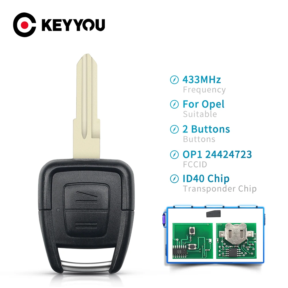 KEYYOU автомобиль дистанционного ключа ID40 чип OP1 24424723 для Opel Vauxhall Astra Vectra Zafira Омега 3