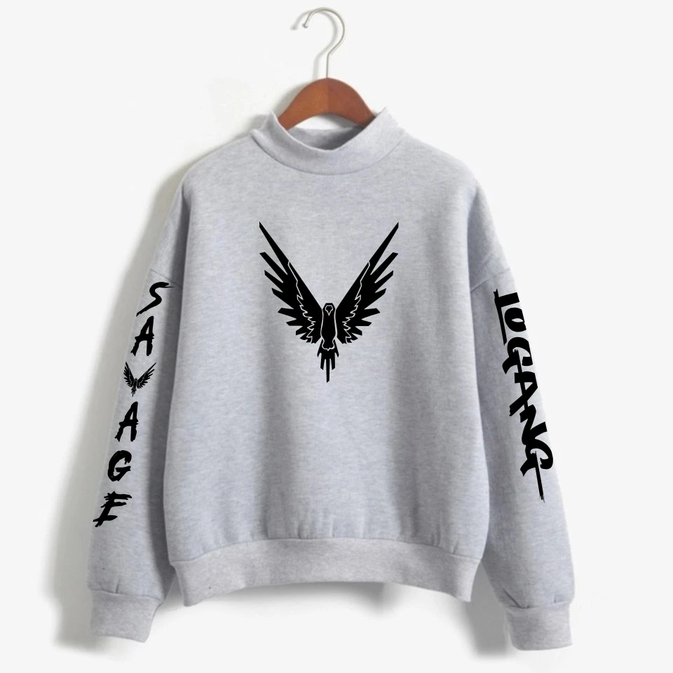 Logan Paul принт аниме унисекс с высоким воротником Толстовка модный тренд стиль