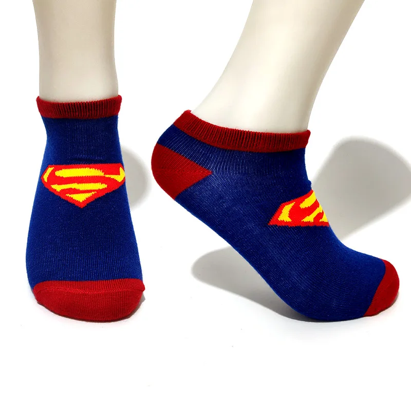 1 Pairs Socks-5 DC мужские носки, хлопковые носки до середины икры, короткие носки, серия Marvel Hero, человек-паук, джокер, супермен, бэтмен, чудо-женщина, вспышка, подарки - Цвет: 1 Pairs Socks-5