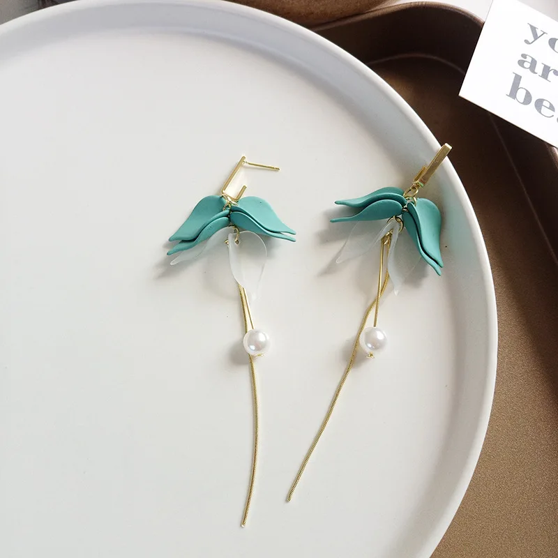 Женские серьги-подвески с искусственным жемчугом из смолы | Украшения и