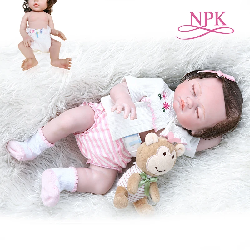 48 см кукла Спящая bebe reborn sweet премиe Детская размера ручная детальная картина