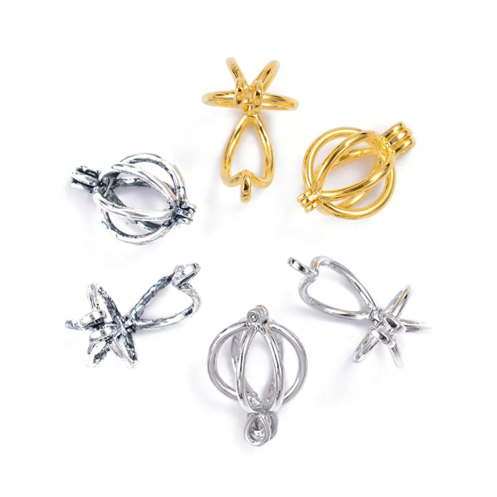 Античный серебряный цвет смешанный стиль клетка филигрань ароматерапия эфирное