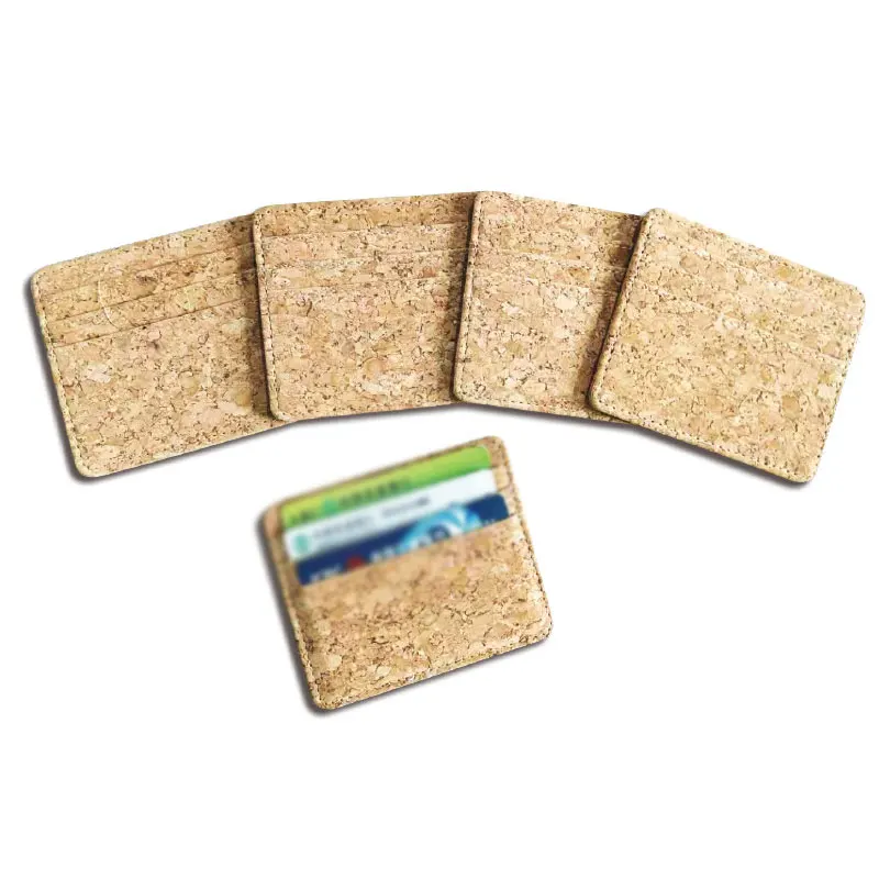 Business Card Holder Cork Grain Environmental Protection Card Cover Pu Leather Imitation Leather Id Card Case Man Women Card Set