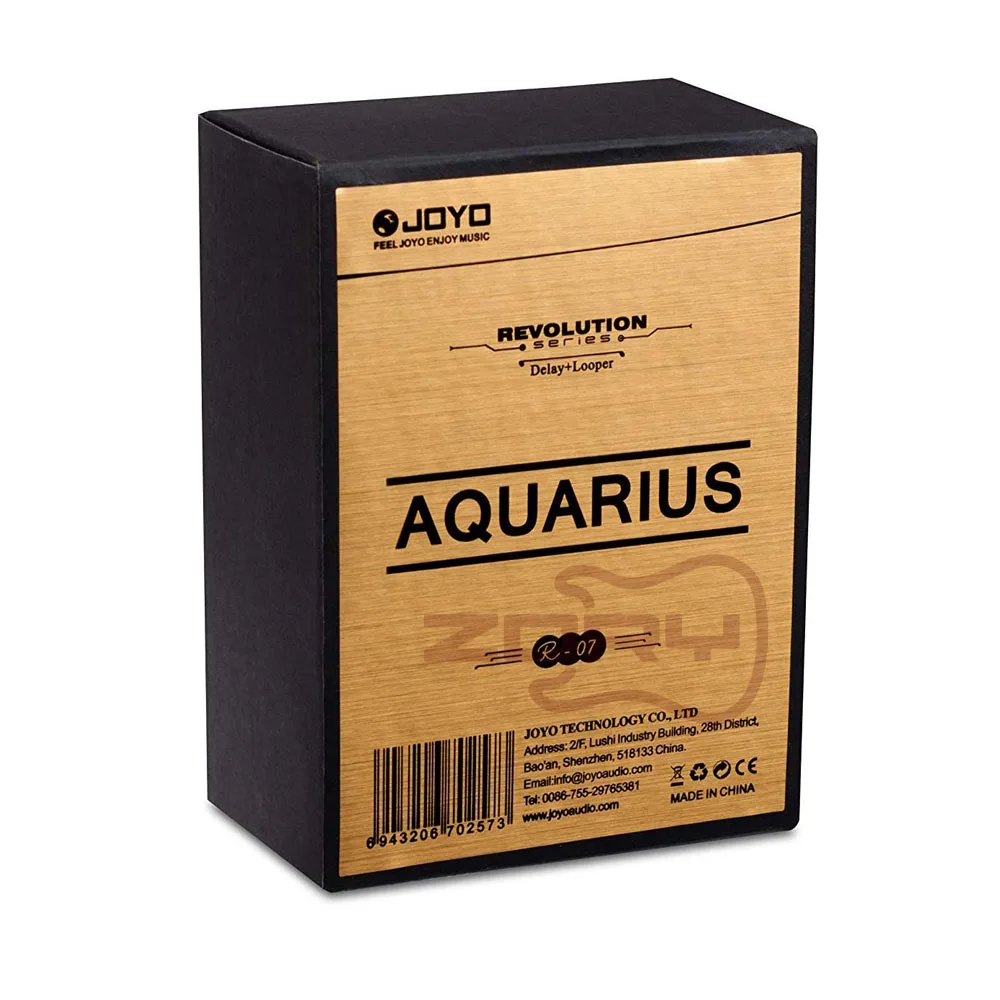 JOYO R 07 AQUARIUS Delay + LOOPER Multi Guitar Effect Pedal Multieffects с 8 цифровыми эффектами задержки|Детали и
