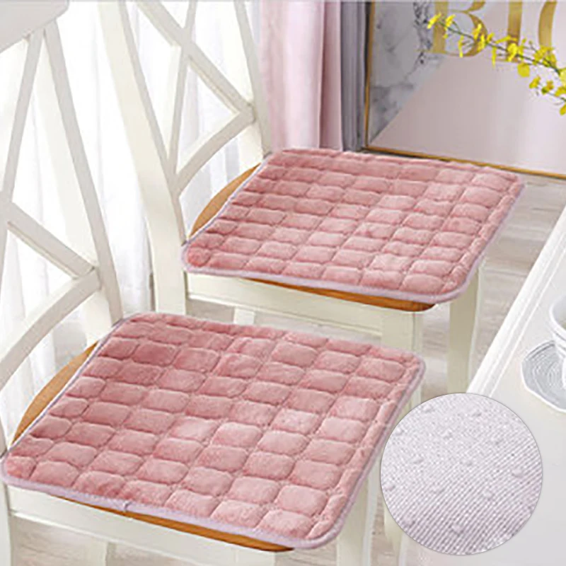 

Thicken Chair Cushion Flannel Non-slip Office Chair Cushion Square Dining Chairs Cushions Living Room Sofa Pad Home Decor