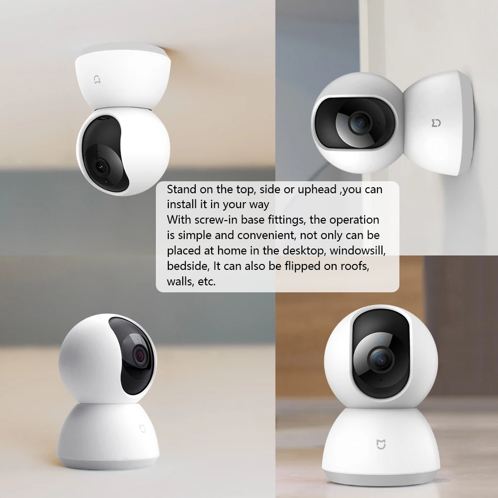 Оригинальный Xiaomi mi jia умный дом безопасности Cam 1080P HD 360 градусов ночного видения