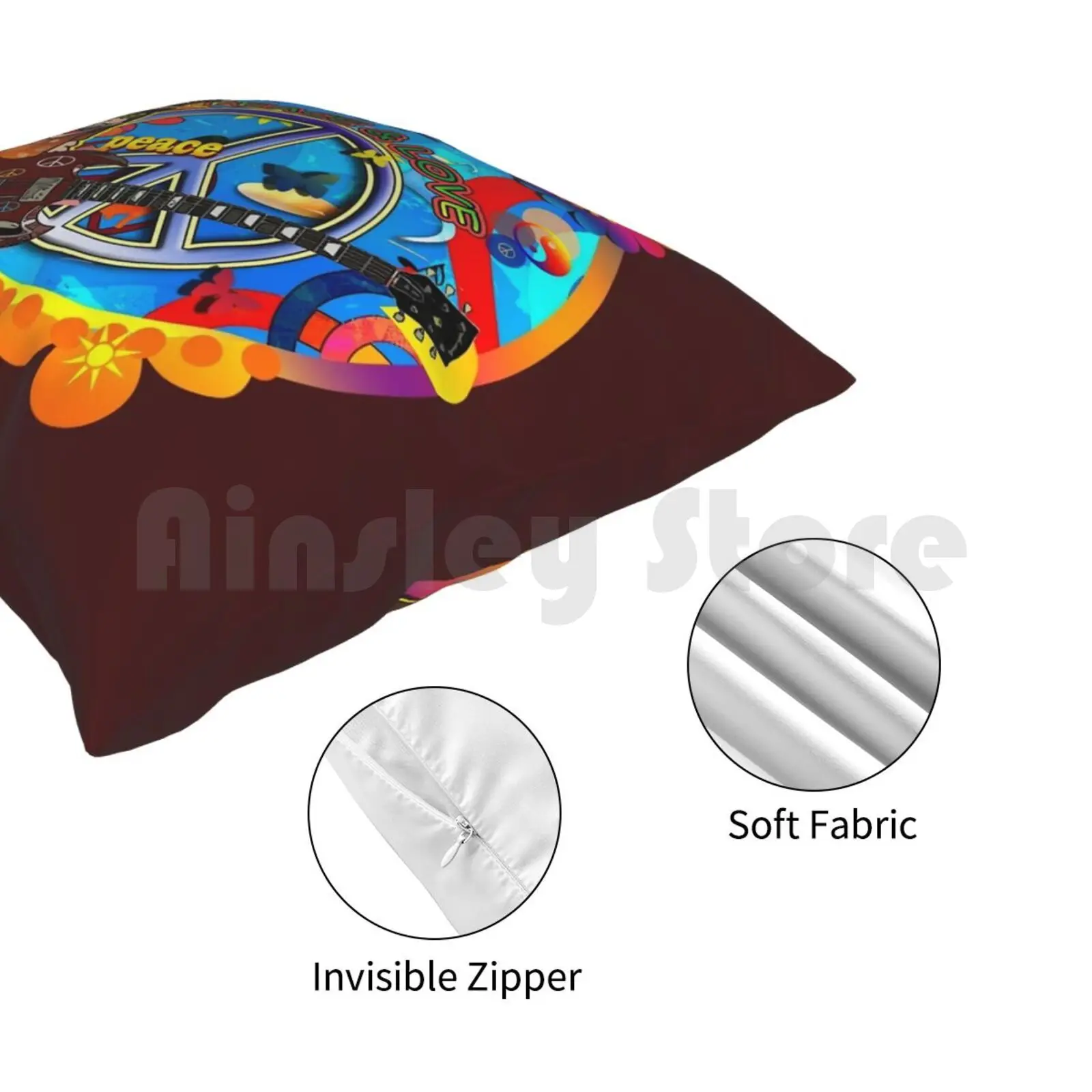 Хиппи Подушка Чехол с принтом домашняя мягкая подушка DIY крышка хиппи Peace Love а-ля