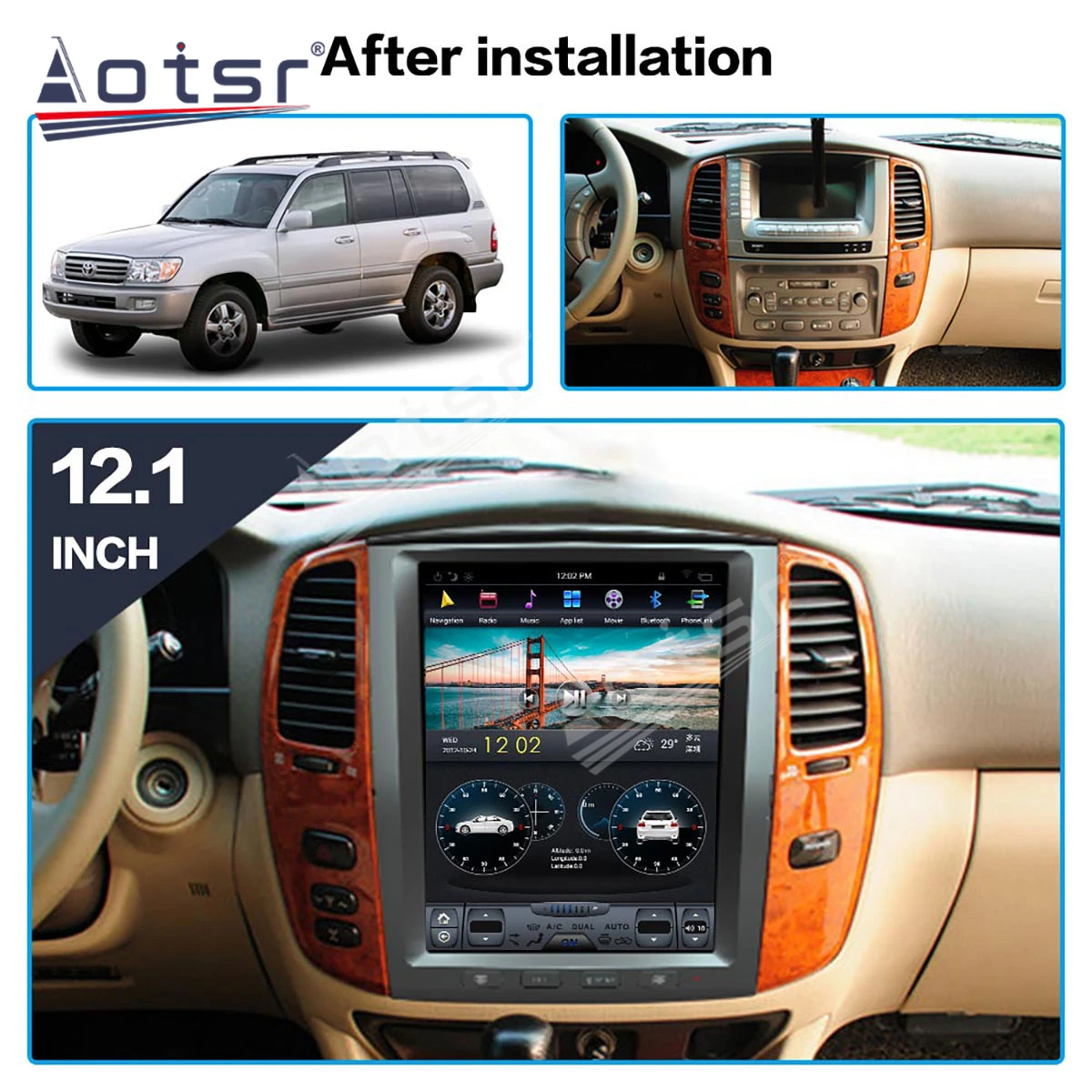 

Для Lexus LX470 2002-2007 Tesla Style Android 9,0 4G 64GB автомобильное радио GPS навигация аудио стерео Авто радио GPS головное устройство PX6 DSP