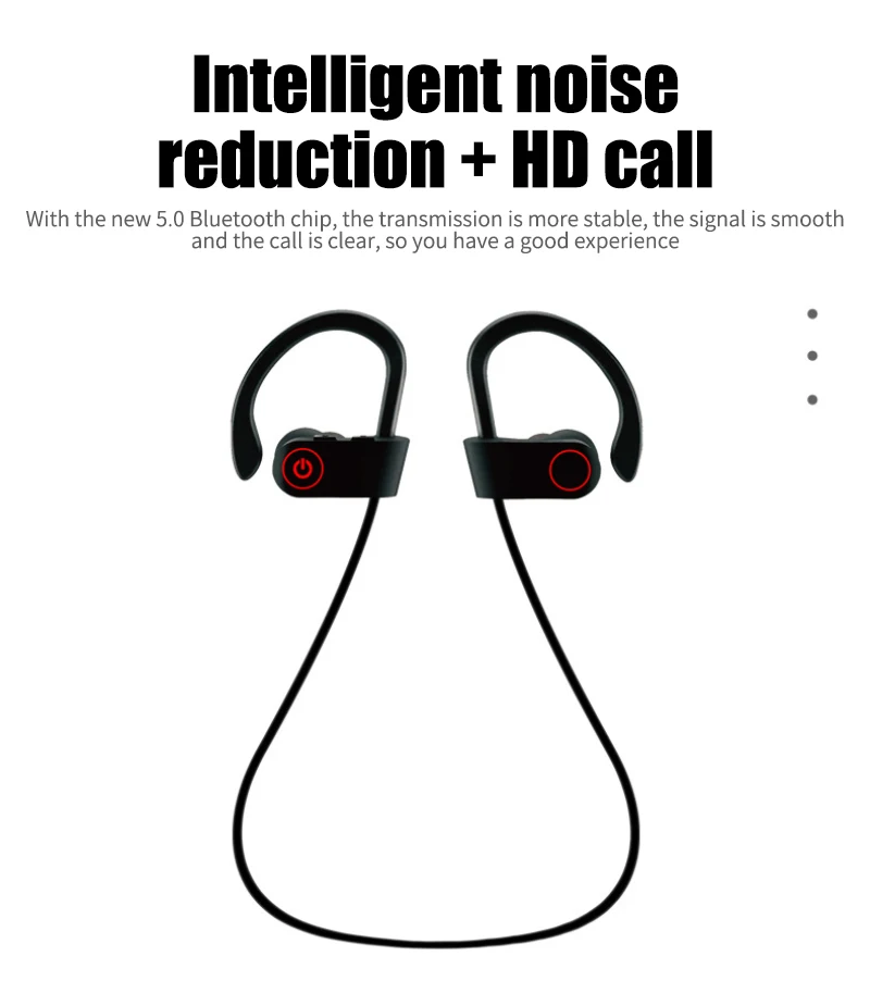 Беспроводная гарнитура U8 Bluetooth-наушники с подвесными ушками спортивные наушники
