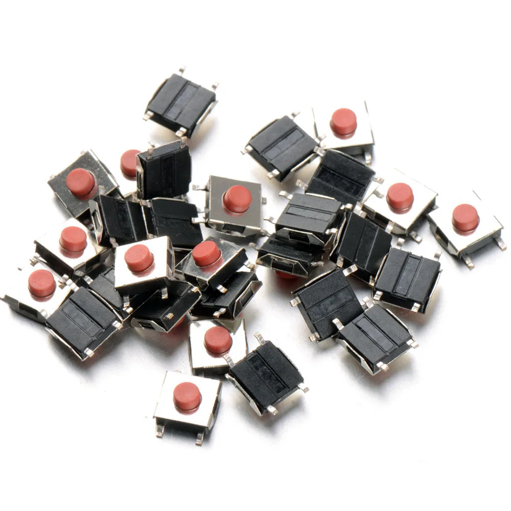 100 шт./лот Универсальный SMD Тактильный кнопочный переключатель Мгновенный Такт 4