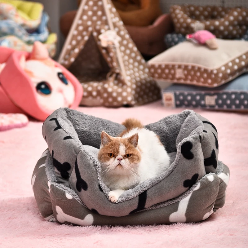 Многофункциональная трехместная кровать для собак хлопковый питомник домашних