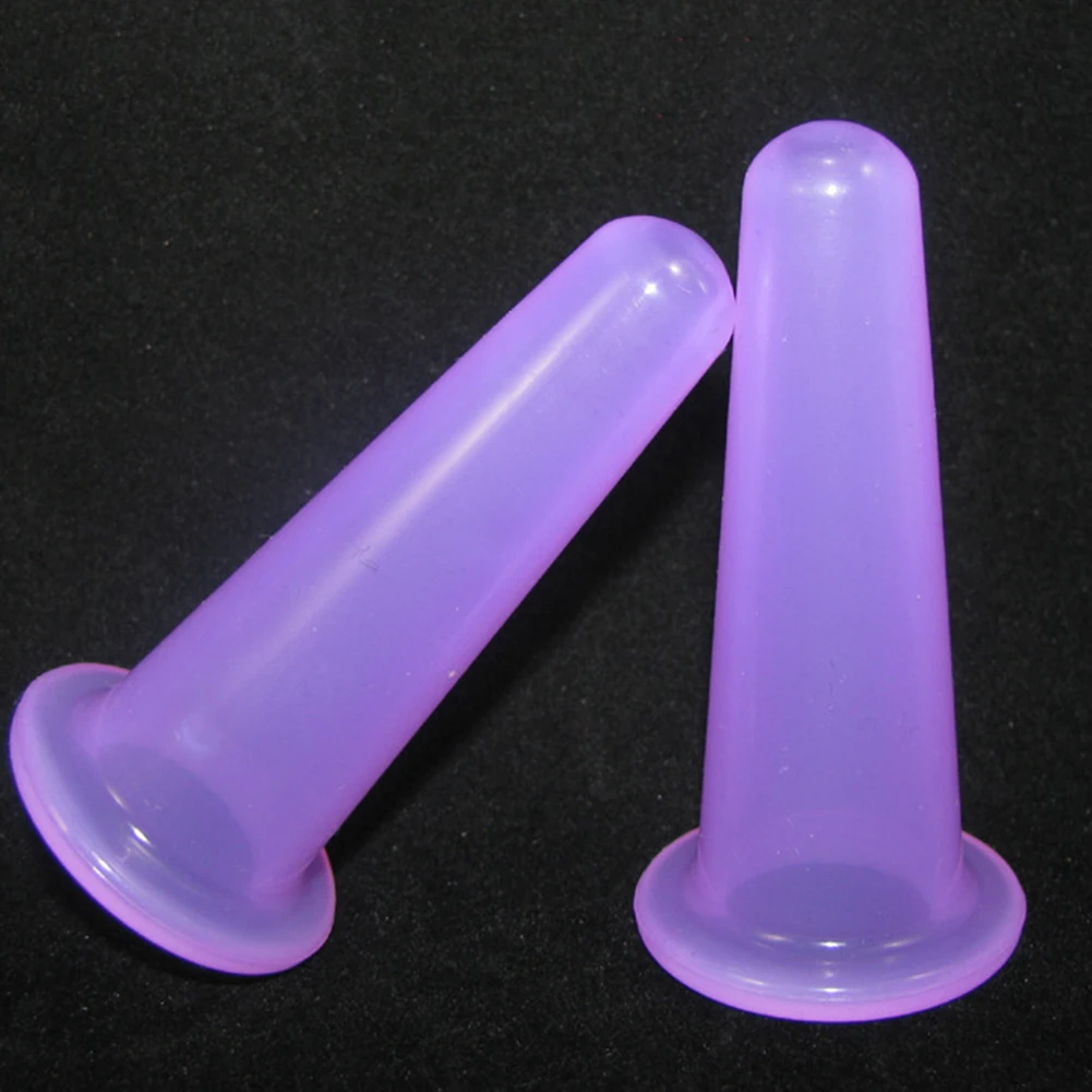 

2pcs Silicone Vacuum Cupping Cans Suction Cup Body Massage Anti Cellulite Wrinkle Removal Cans Facial Lifting Beauty Tools