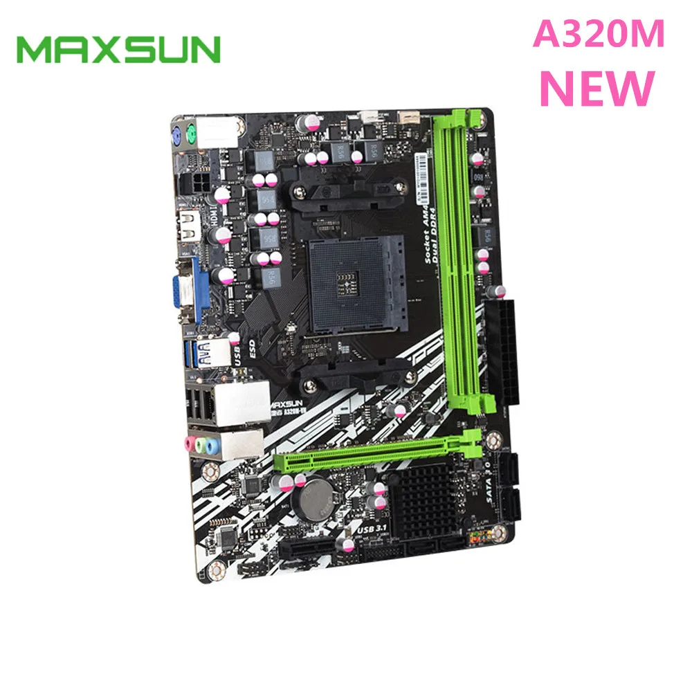 MAXSUN Challenger a320m vh R2.0 AMD Материнская плата AM4 mATX двухканальная DDR4 1000M LAN SATA3.0 USB3.1 VGA HDMI| |