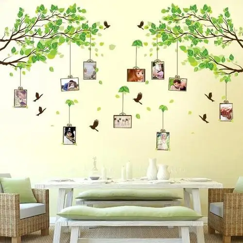 

Forest of Memories tree Photo Frame Wall Stickers Living Room Bedroom home decoration Mural Art Decals bird sticker wallpaper
