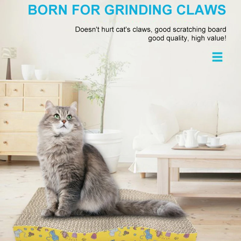 

Cat Toys Corrugated Scratching Board Claw Grinder Corrugated Paper Cat Supplies Wear-Resistant Scratcher Cat Accessories