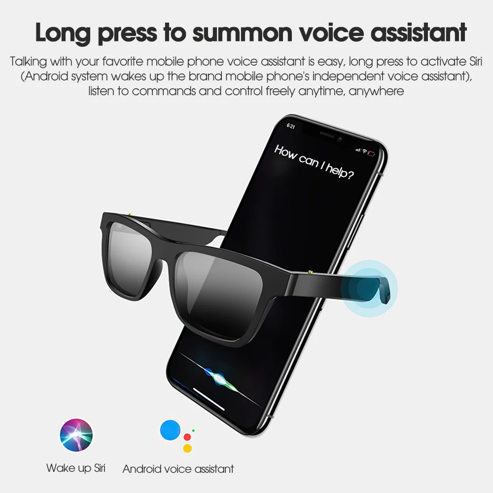 저렴한 Wireless Audio Glasses Bone Conduction Bluetooth Headset Waterproof Handsfree Music Sports Sunglasses Support Call Listen Music