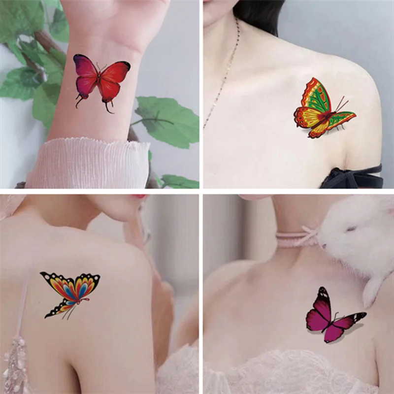 

44Pcs/Set Flower Beautyful Design Body Art Waterproof Water Transfer Temporary Tattoo Stickers For Women Fake Tattoos
