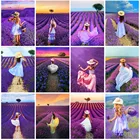 Набор для алмазной вышивки сделай сам HUACAN, мозаика с портретом девушки, с лавандовым цветком, полный набор для творчества, хобби