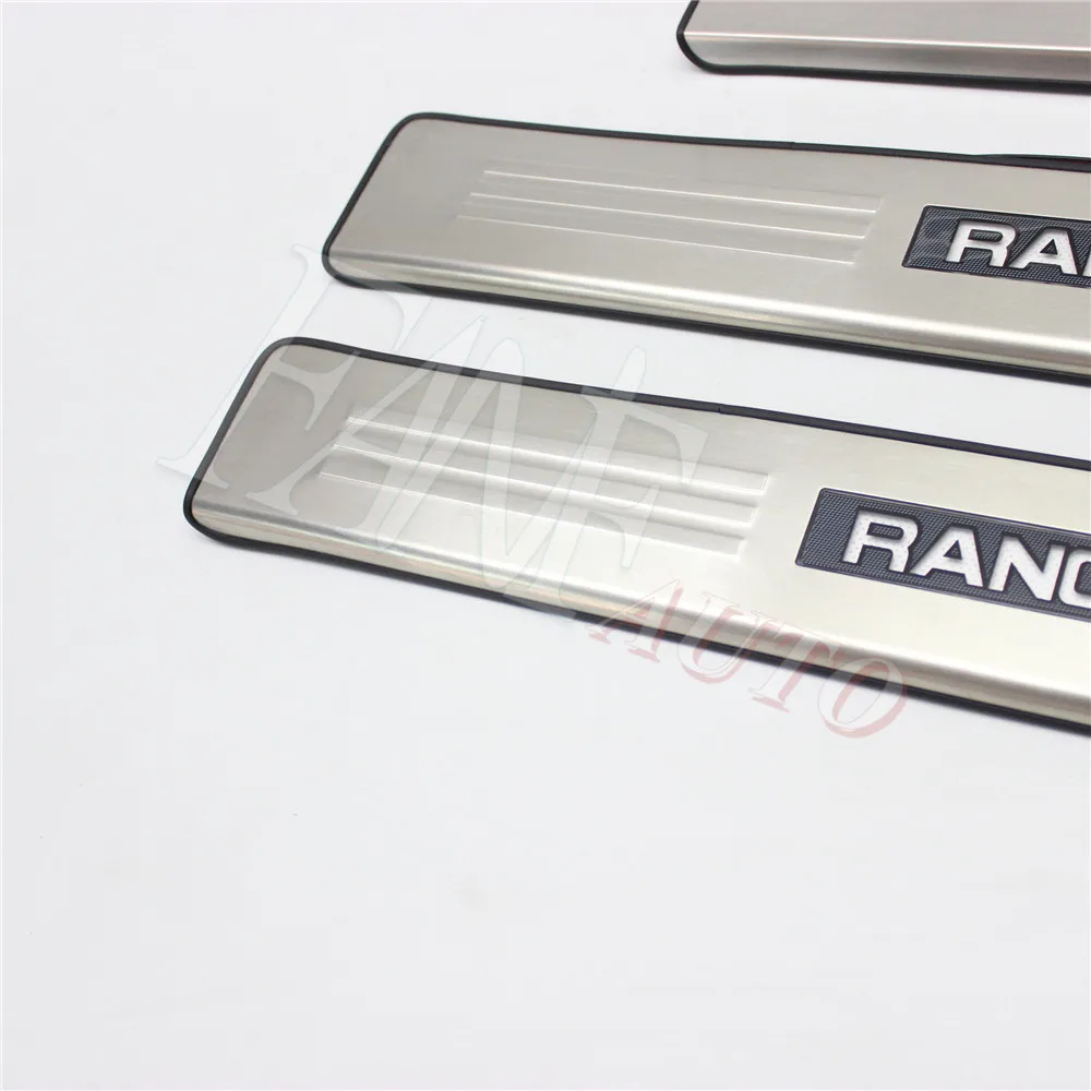 Накладка на порог из нержавеющей стали со светодиодной подсветкой для Ford Ranger T6 T7