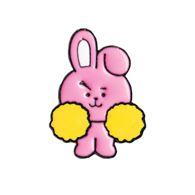 

Kpop Bangtan Boys Cartoon Animal Brooch for Girls Trend 2021 New Anime Bag/Hat Accessories Fashion Punk Jewelry Gift BTS-941