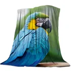 Персонализированные одеяло домашний текстиль Животное попугай синий Фланелевое утяжеленное одеяло теплые мягкие Одеяла Пледы диван кровать путешествия покрывало