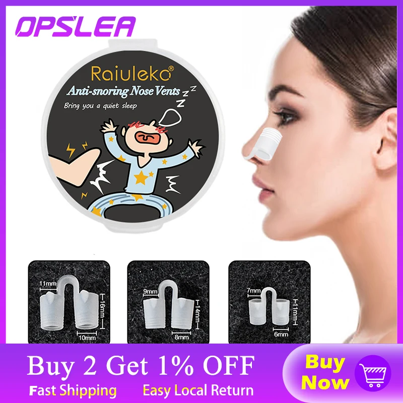 

4Pcs/box Anti Snore Apnea Nose Clip Breathe Aid Stop Snore Device Sleeping Aid Equipment Healthy Care Stop Snoring Stuffy Nose