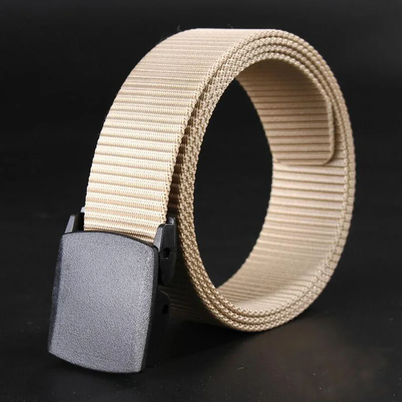 

New Men Outdoor Canvas Belt Hiking Camping Safety Waist Support Hunting Sports Wearable Breathable Military Tactical Belt