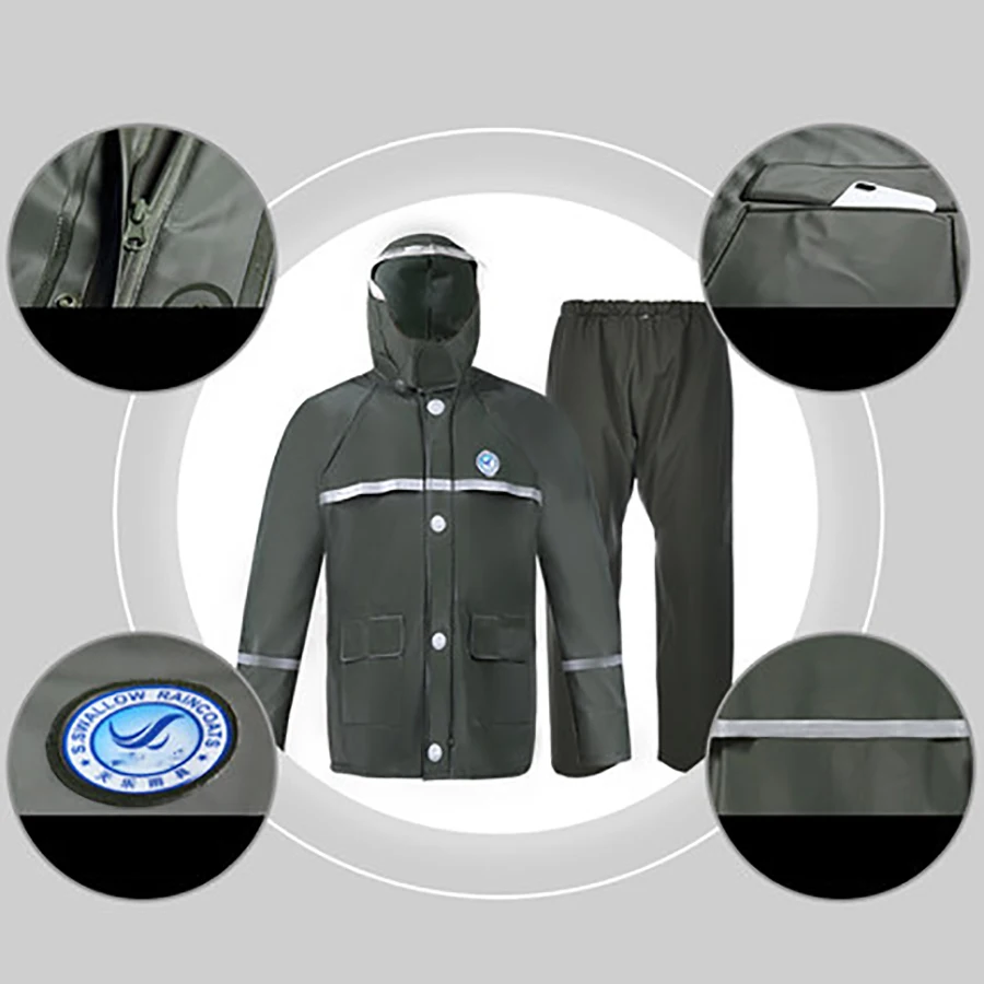 Светоотражающий дождевик мотоциклетная куртка летнее для взрослых рыболовное