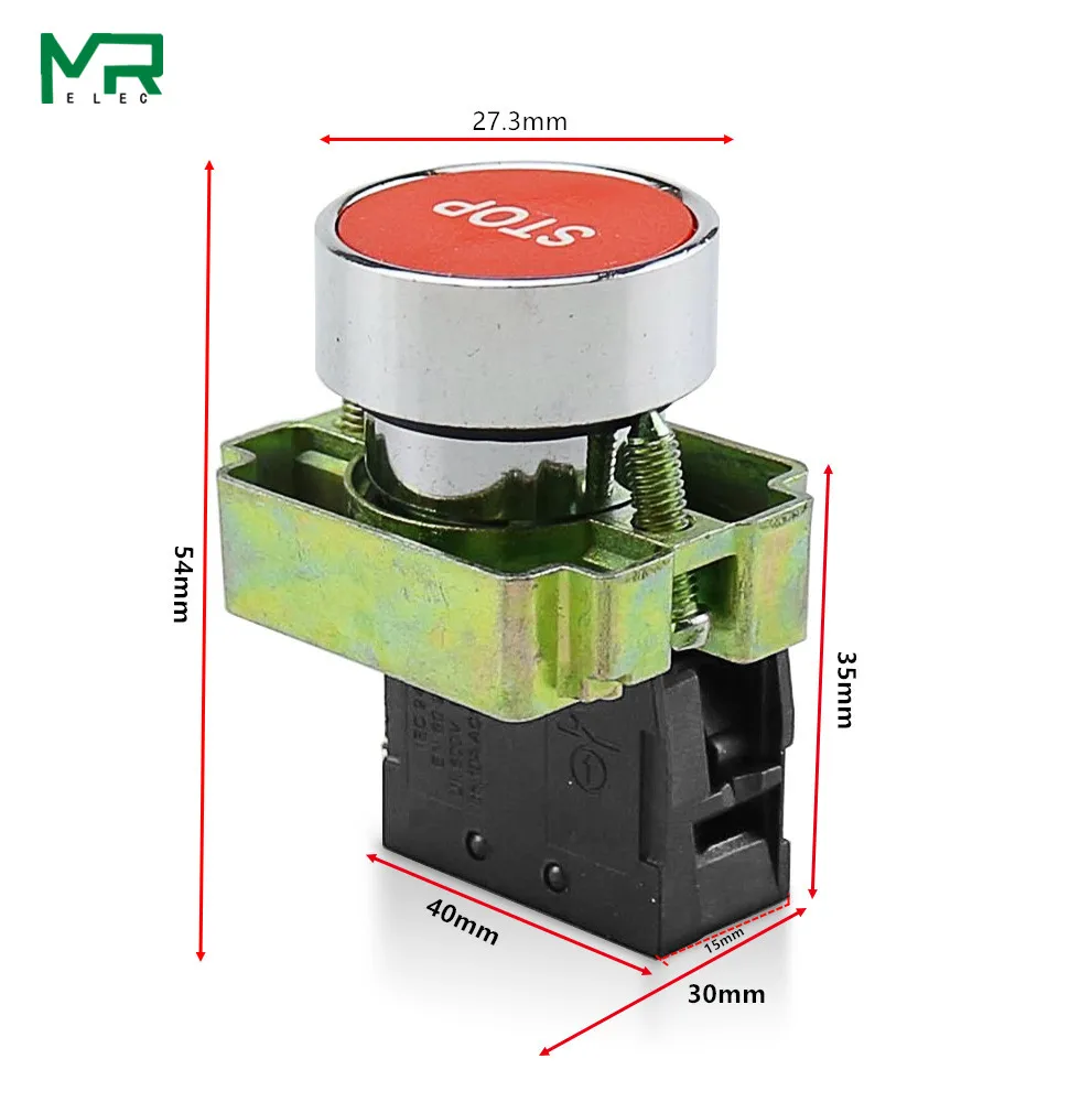 XB2-BA4342 XB2-BA4331 XB2-BA3351XB2- BA4322 XB2-BA3311 XB2-BA3341 NO/NC Momentary flat push button with mark switch 22mm 1PCS |