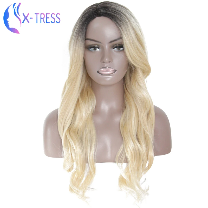 Парики из синтетических волос с черным корнем для косплея термостойкие парики