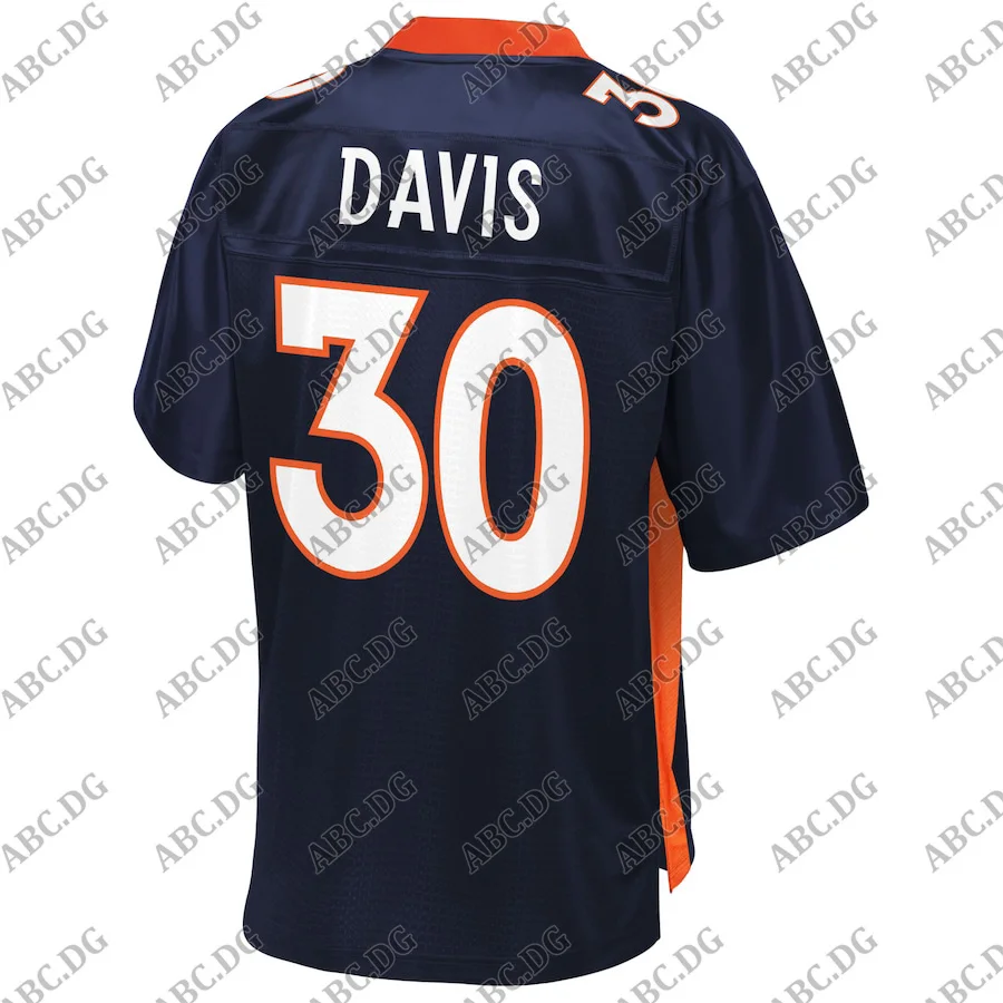 Заказной Стежок Джерси для мужчин женщин детей молодежи Денвер Террелл Дэвиса Pro