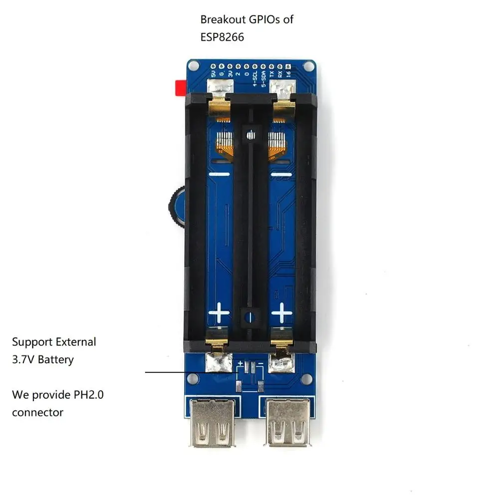DSTIKE WiFi Deauther Monster V4 ESP8266 18650 макетная плата с обратной защитой антенной и чехлом |
