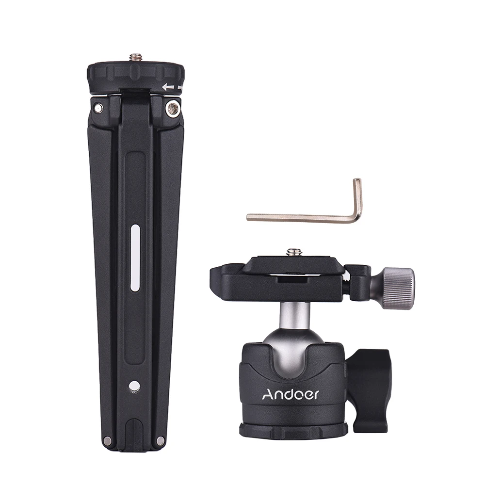 Andoer настольный мини штатив с шаровой головкой быстросъемная пластина для Canon Nikon