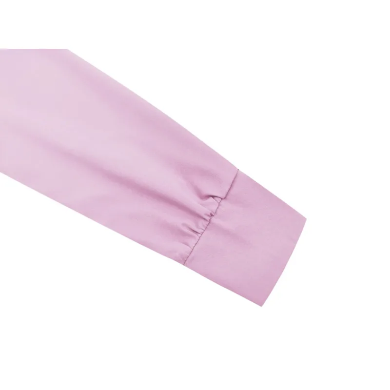 

Spring New Ladies Shirts Lapel Solid Color Long Sleeves Simple Temperament Office Ladies Shirts Ropa Mujer Wn*