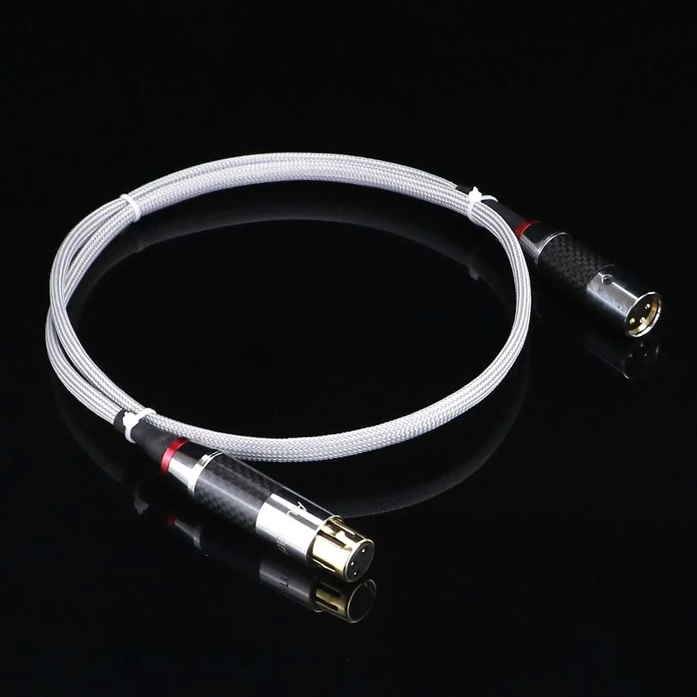 

1 pair HIFI DIY OCC Silver-plated cable MIC cable Audio signal XLR balance cable 1M/1.5M/2M