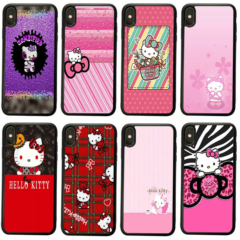 Милый дизайн Hello Kitty чехол для мобильного телефона PC жесткий пластиковый iphone 8 7 6 6S